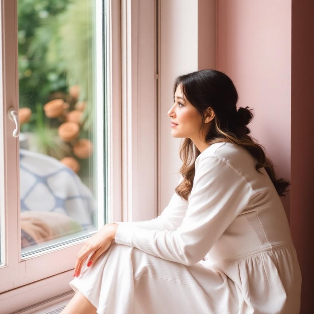 Mujer reflexionando